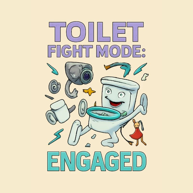Toilettenkampf-Modus – Absurdes Hirnfäule-Design