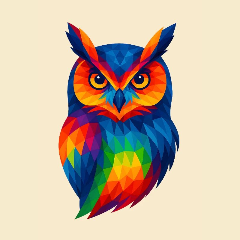 WPAP Stil Tiere - Eule