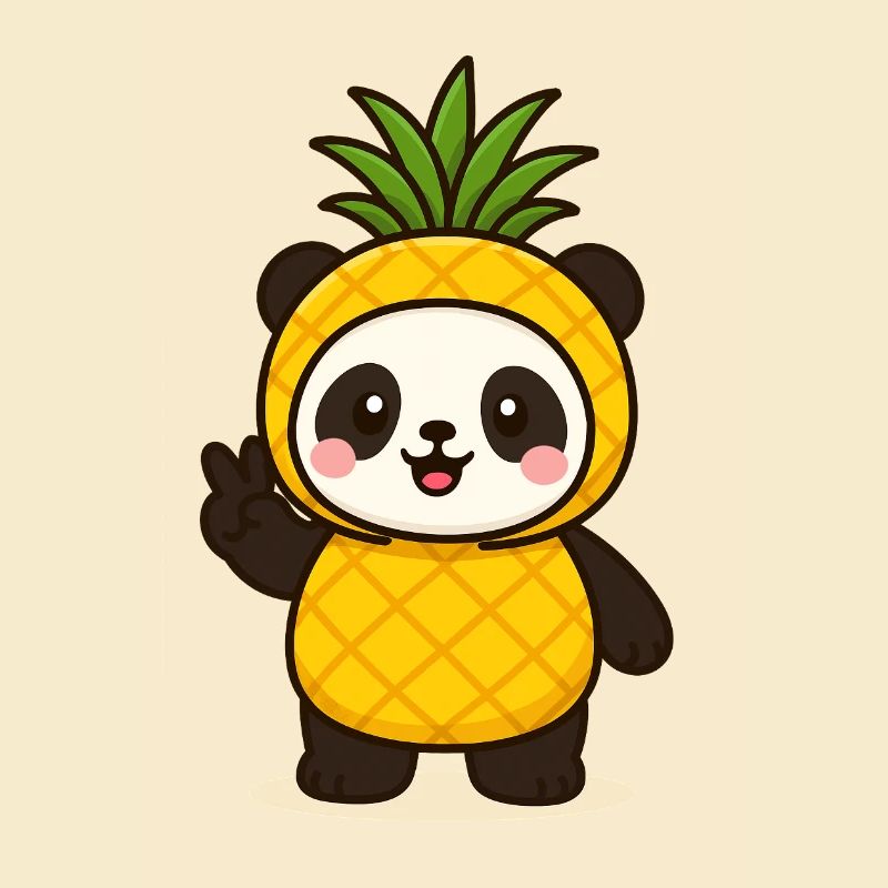 Fruchtig süß und tierisch cool Ananaspanda
