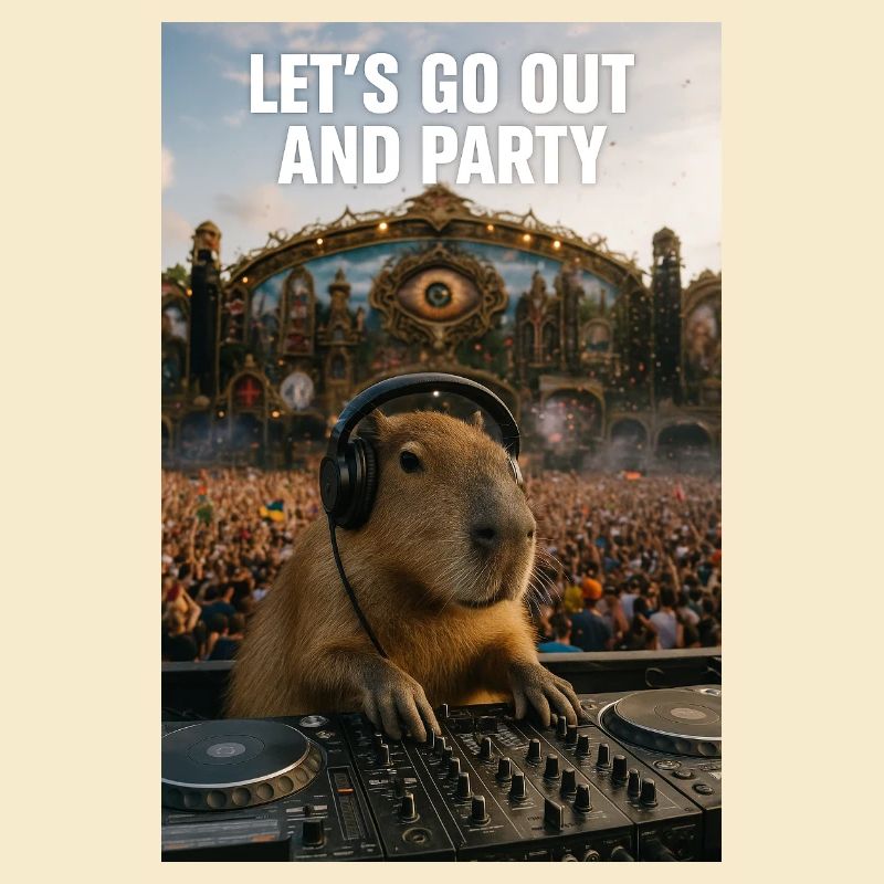 Capybara DJ Party