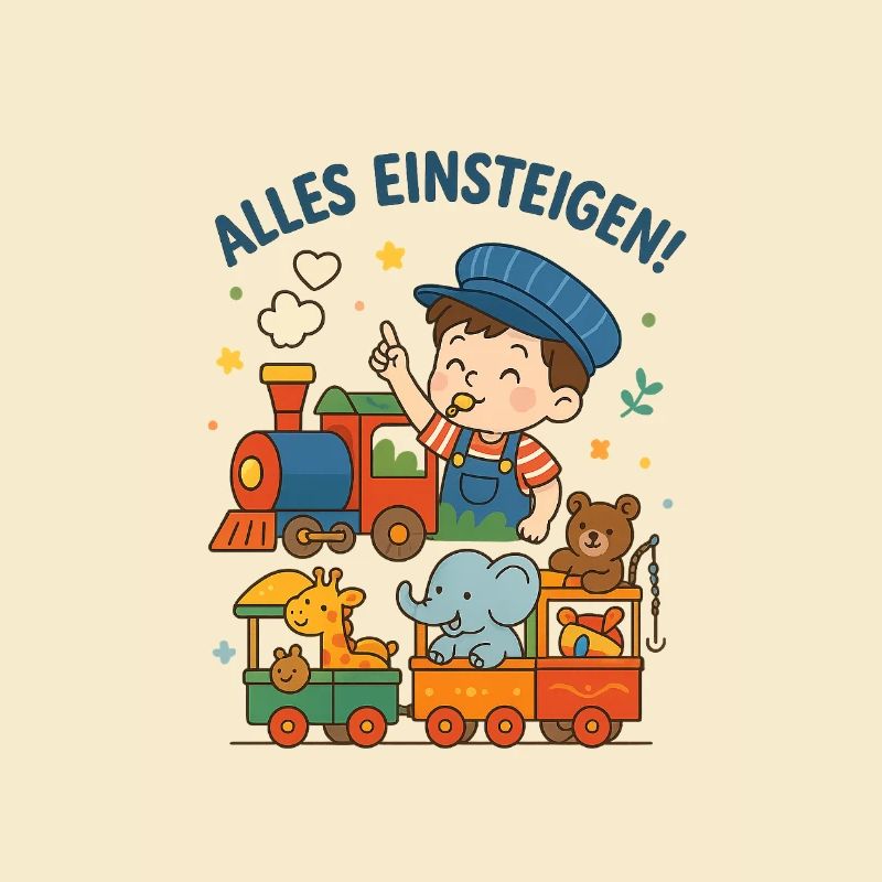 Eisenbahn Kinder Alles Einsteigen