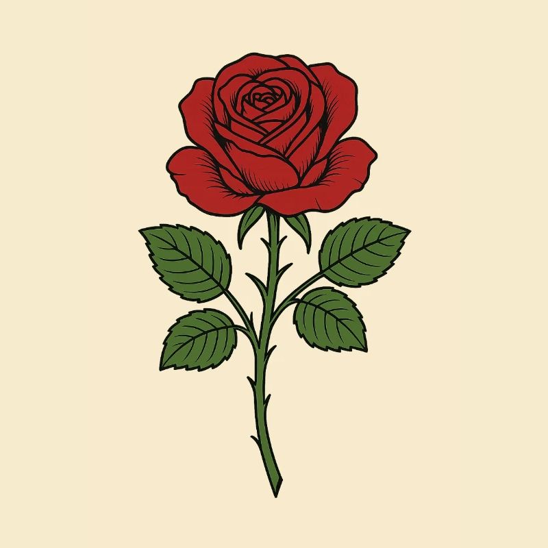 Rose d’Erchian à feuilles vertes