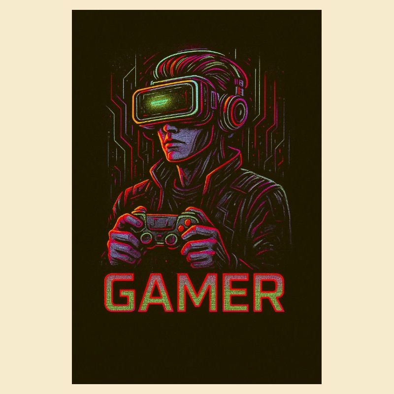 Image de réalité virtuelle Neon Gamer