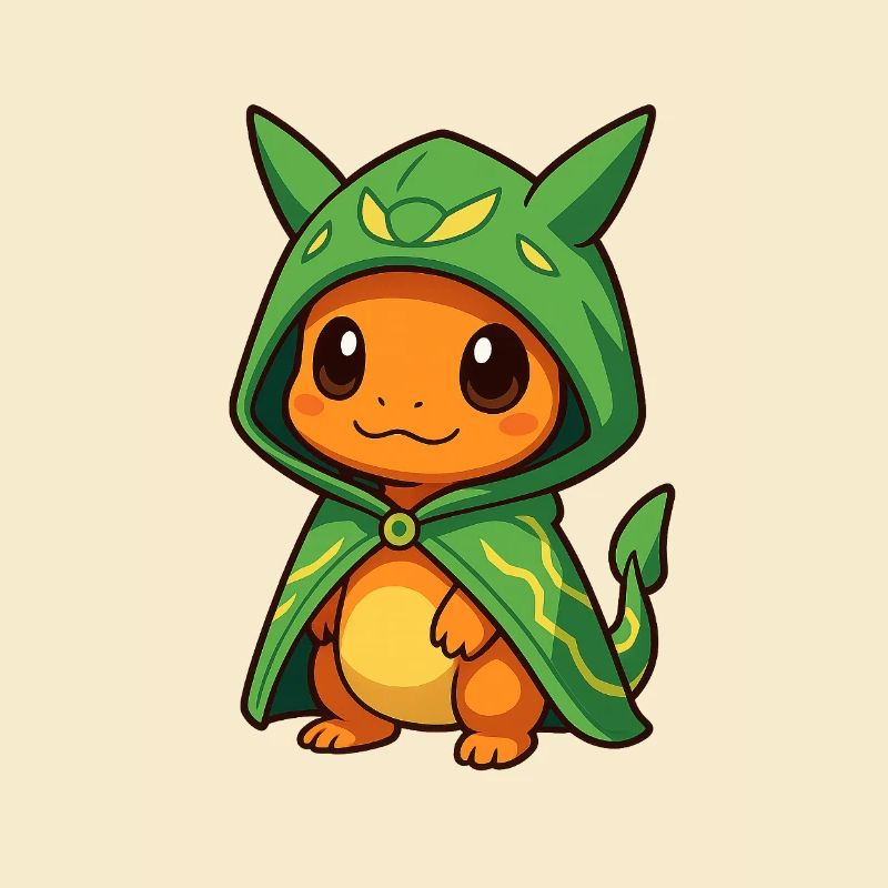 Petit dragon en cape de sorcier