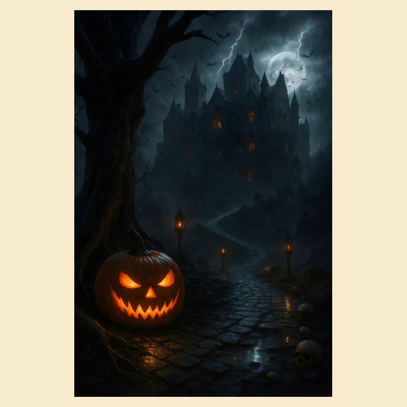 Halloween spooky pumpkin