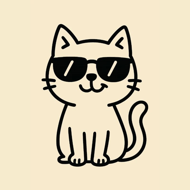 Chat cool avec des lunettes de soleil design