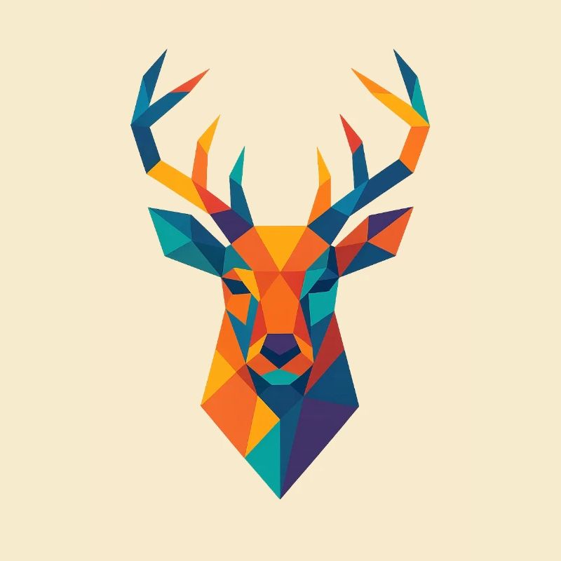 Tête de cerf | Impression de cerf / Impression / Design