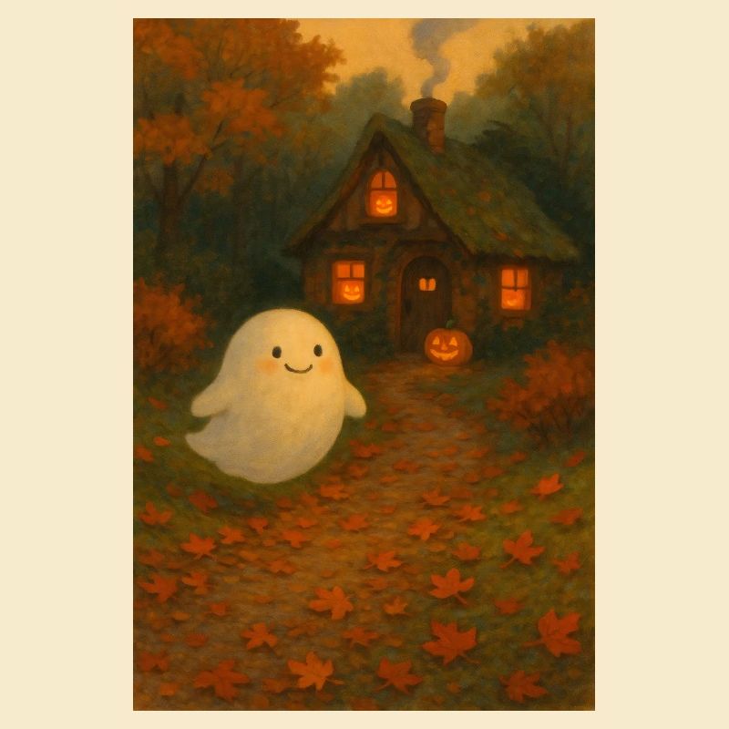 Fantôme dans la forêt d’automne