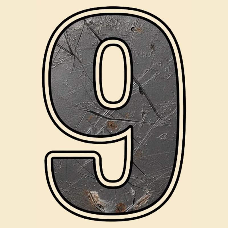 Rusty nine aspect métal