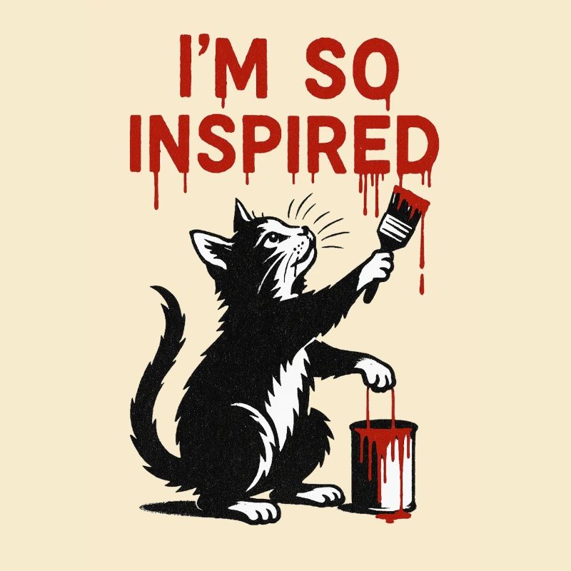 Inspired Cat Art Design