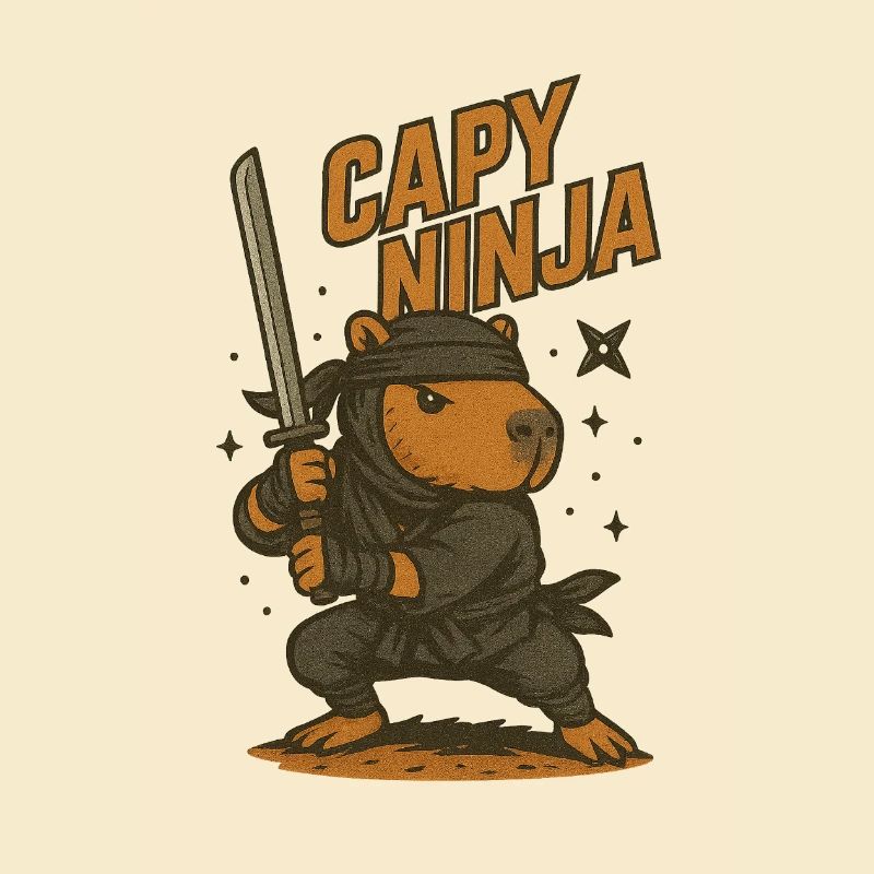 Shadow Capy – Ninja Capybara Shirt ⚔️