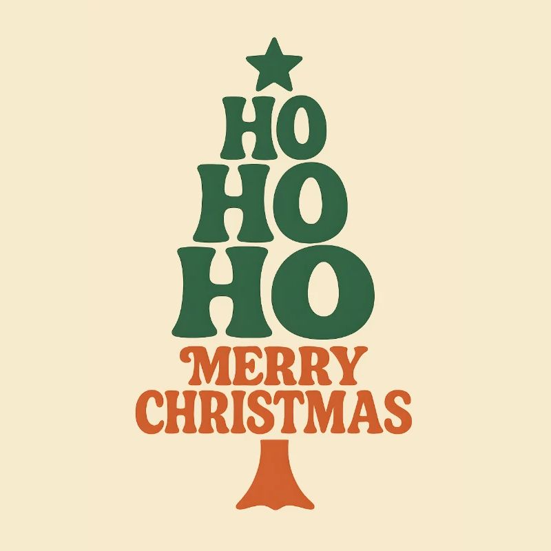 Hohoho Hippie 70s Retro Christmas