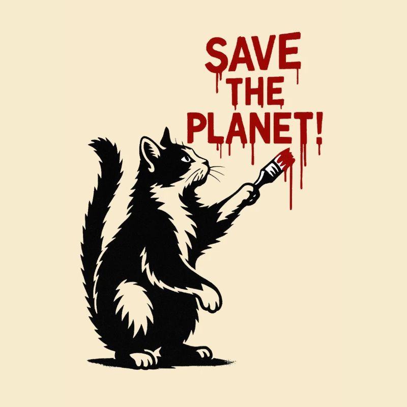 Planet Protection Cat Art