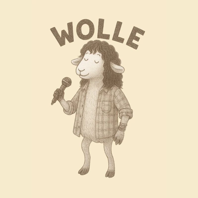 Wolle Schaf mit Mikrofon