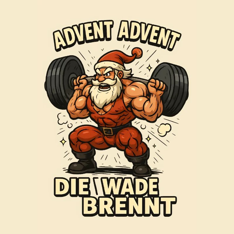 Advent die Wade brennt Weihnachts Mann