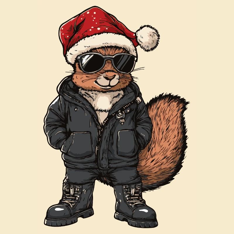 Écureuil Noël Hiver