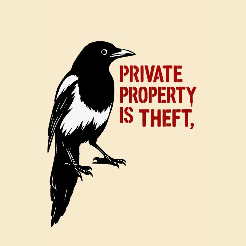 Message de pie, corbeau et rouge