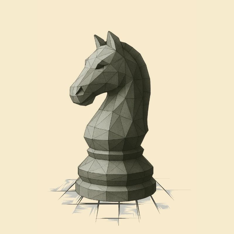 Conception du cavalier d’échecs à faible polygonisme