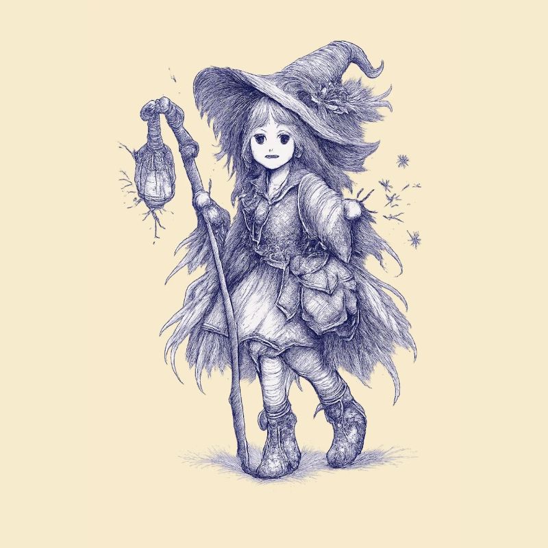 Forest Witch with Lantern