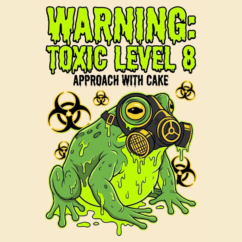 Warning Toxic Level 8 Frog