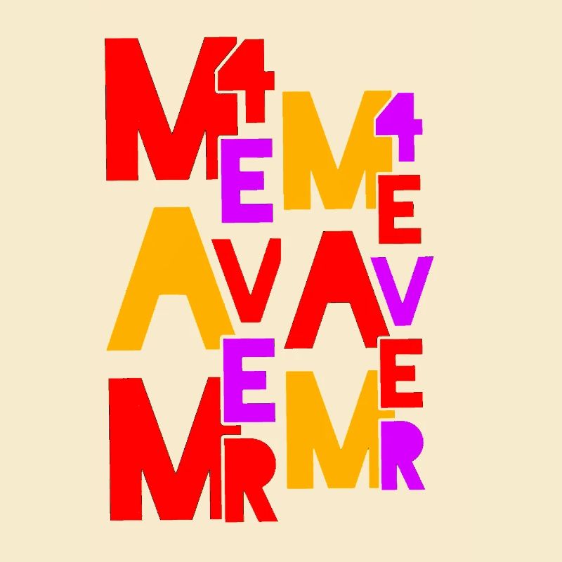 Bunte MEME-Typografie-Collage
