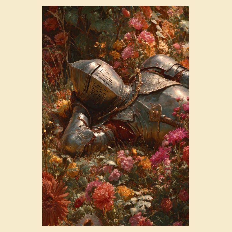 Chevalier fleuri en fleurs