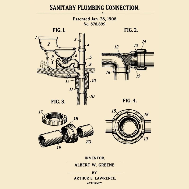 Sanitary Plumbing Connection blueprint