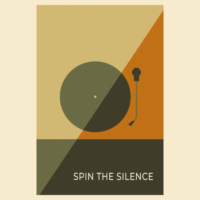 Spin The Silence – Minimal Record Poster