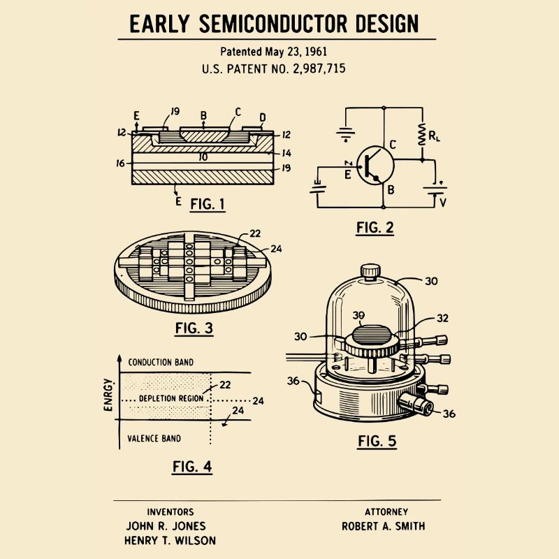 Conception précoce d’impression à semi-conducteurs brevet T-