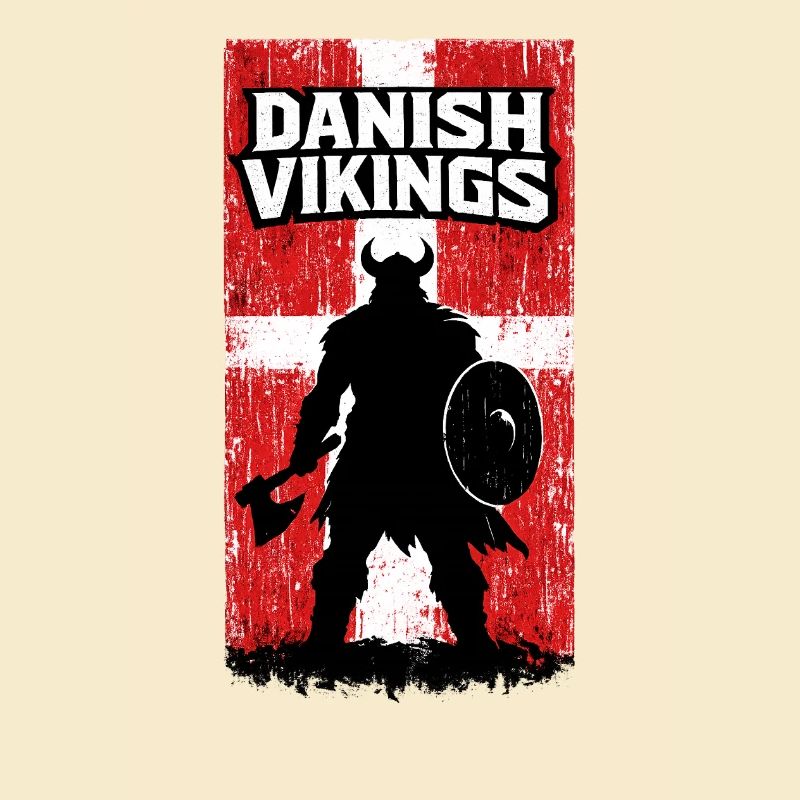 Vikings danois – Drapeau du Danemark du guerrier viking