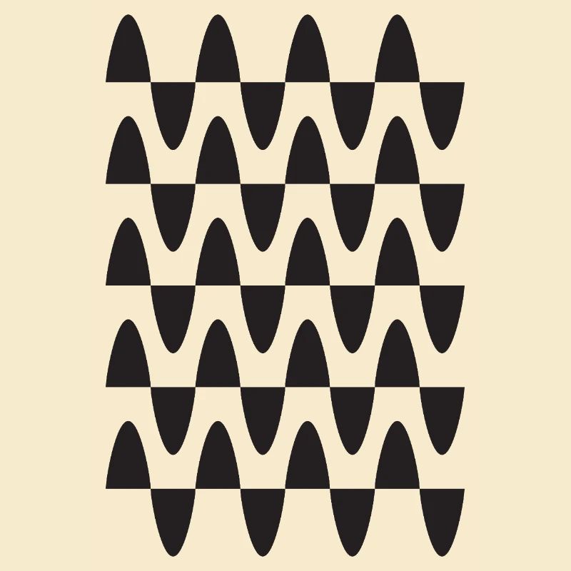 Midnight Wave Grid Pattern