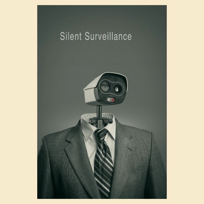 Surveillance silencieuse : Affiche minimale