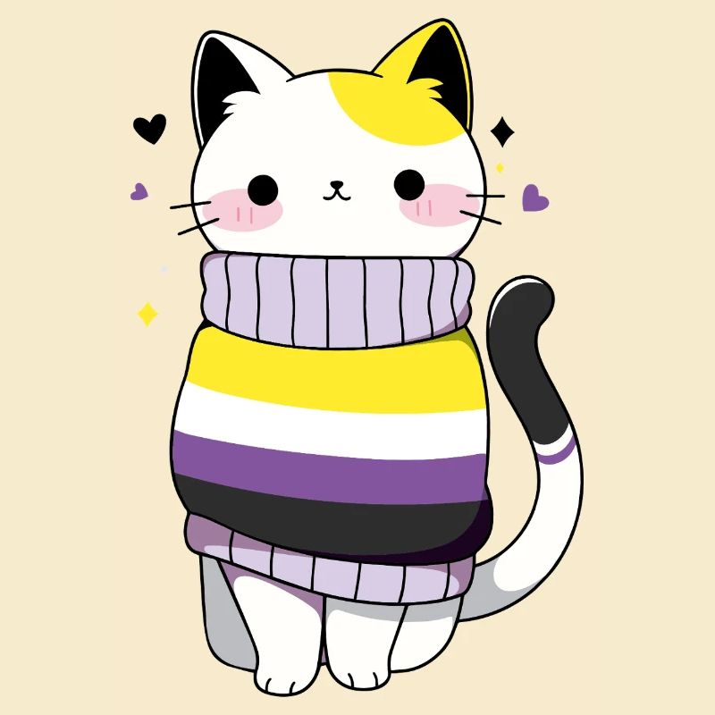 Nonbinary Cat CSD queer pride month LGBT queer