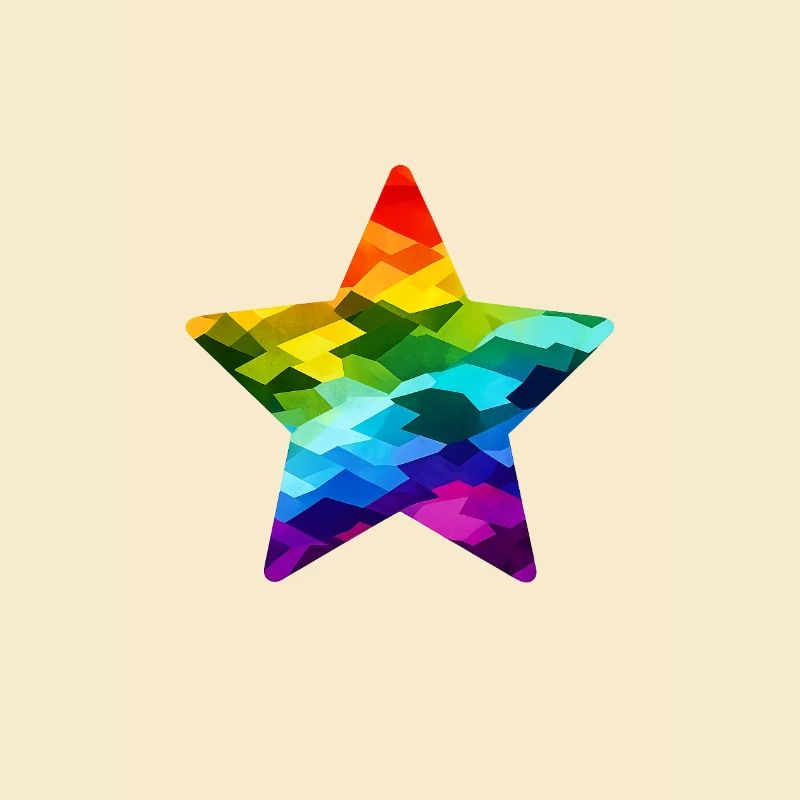 Rainbow Mosaic Star