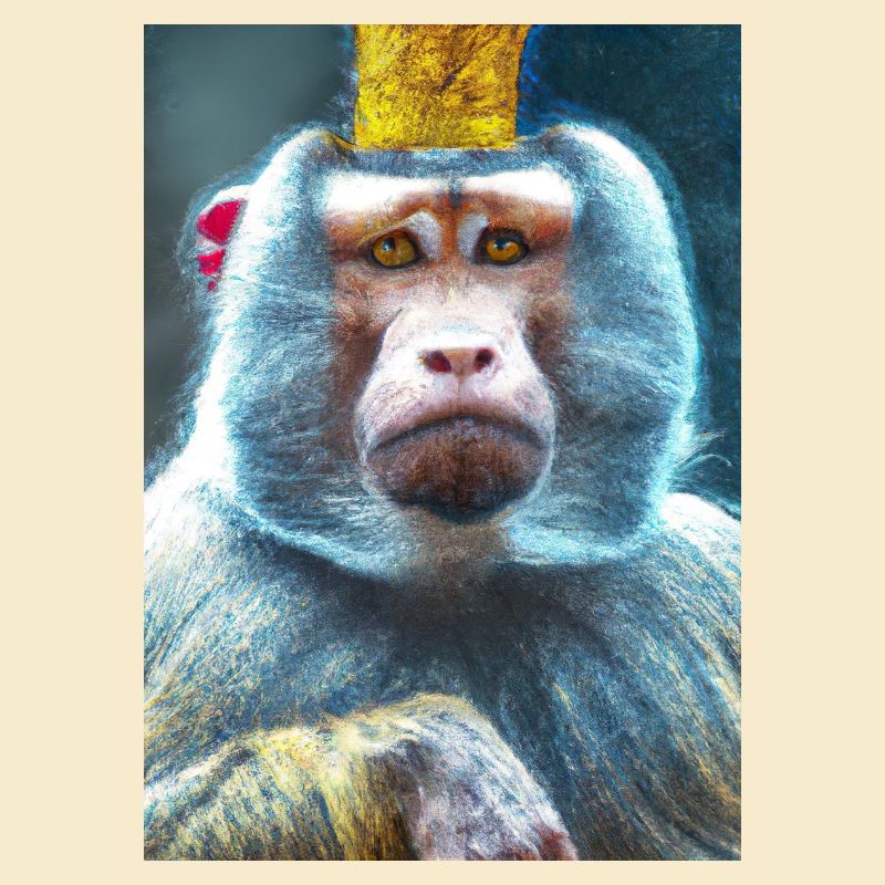 Affe mit Krone