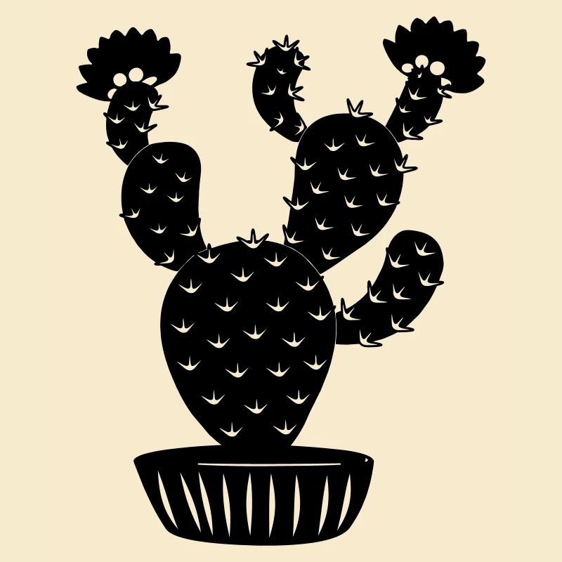 Pot de fleurs avec cactus