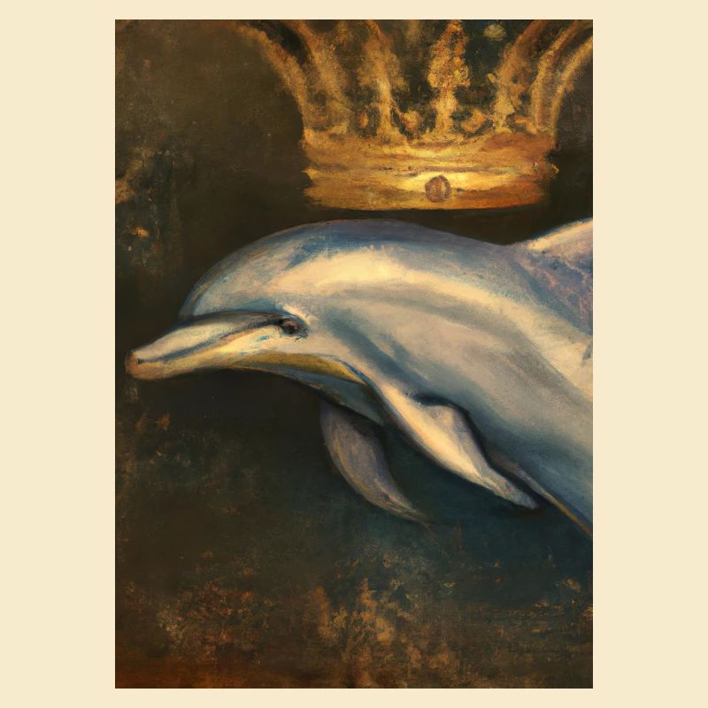 Delfin mit Krone