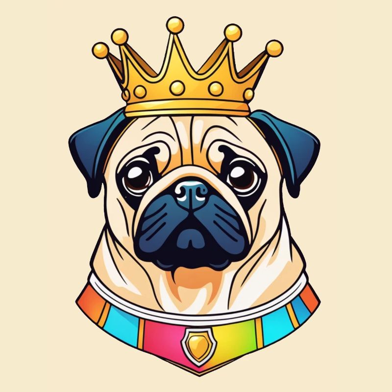 "Crowned Heads" - Pug