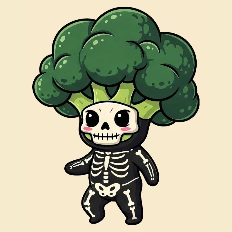 Broccili Halloween Ghost Ghost Cartoon