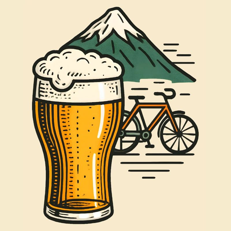 Berg Bier Radfahrt