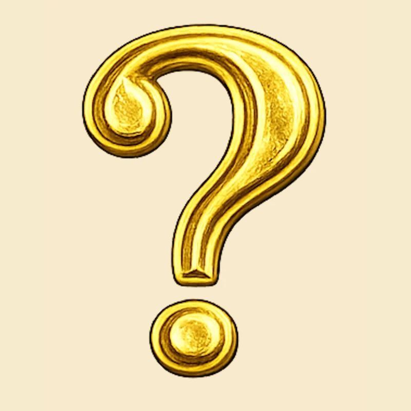 Conception du point d’interrogation doré
