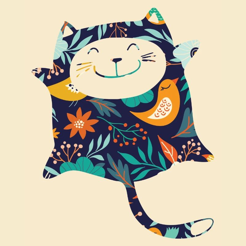 Fleurs de chat Motif de fleurs pour chat mignonnes