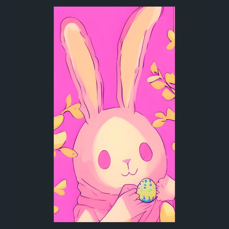 Pastel Easter Bunny Pink Easter Egg