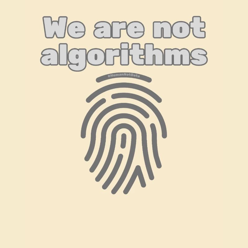 Humans Instead of Algorithms – Statement T-Shirt