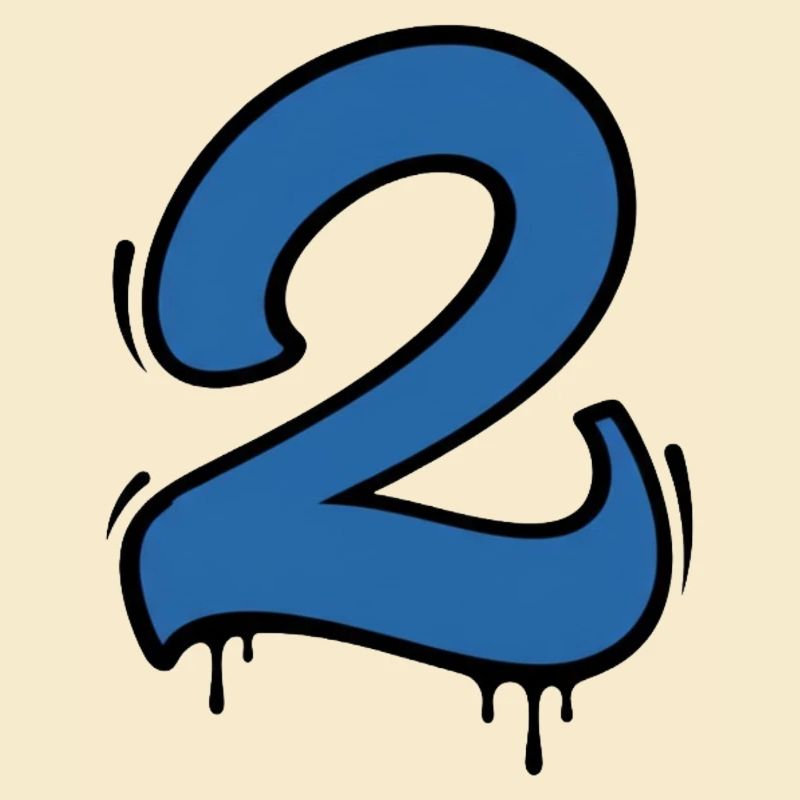 Graffiti Numéro 2 Bleu