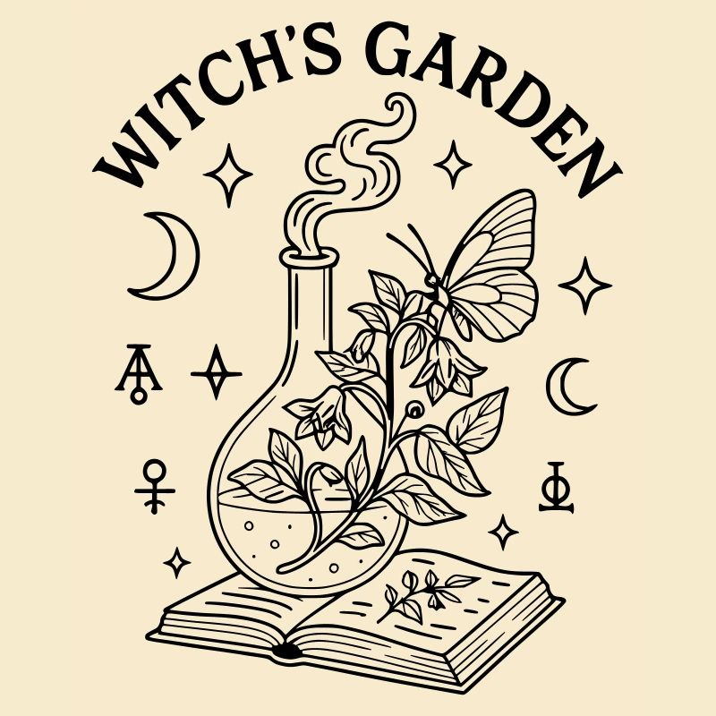 Zauber Hexe Buch Garten
