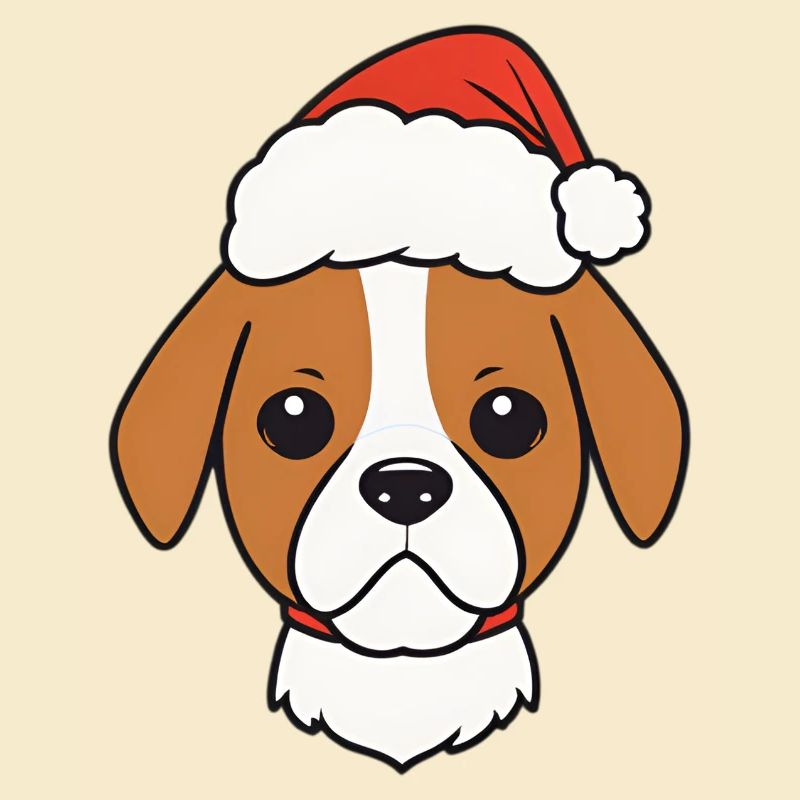 Beagle im Weihnachtslook