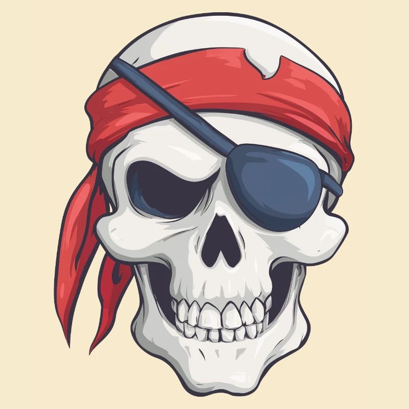 Pirate avec bandana et cache-œil