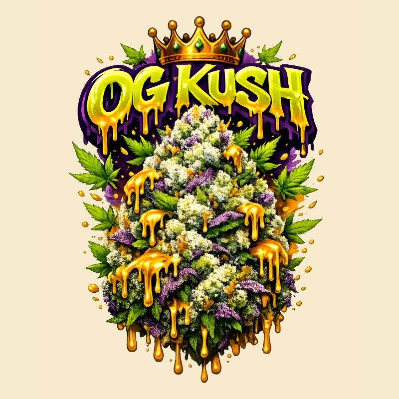 Gravure originale de Graffiti Kush Bud Art