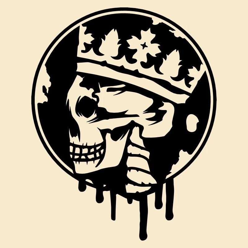 Skull with a crown